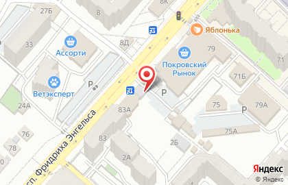 Жар-птица на проспекте Фридриха Энгельса на карте