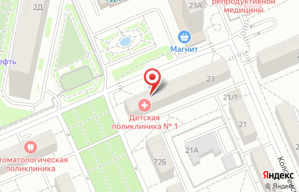 Городская детская поликлиника №4 на Коломенской улице на карте
