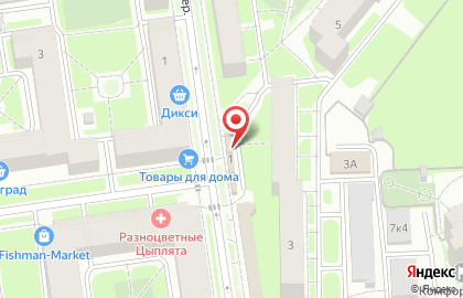 Магазин-киоск полуфабрикатов Элика в Карельском переулке на карте