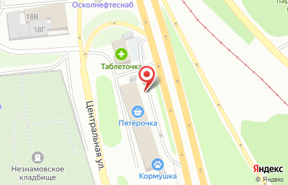 Супермаркет Пятерочка в Старом Осколе на карте