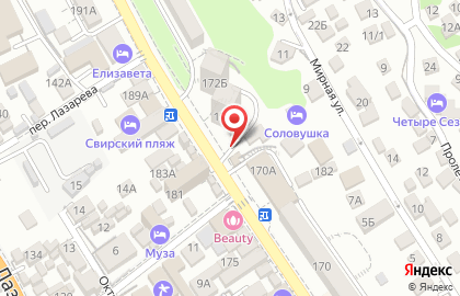 Киоск по продаже фруктов и овощей в Лазаревском районе на карте