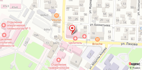 Поликлиника Целитель на карте