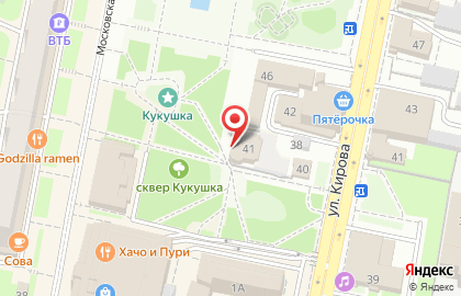 Очаково на Московской улице на карте