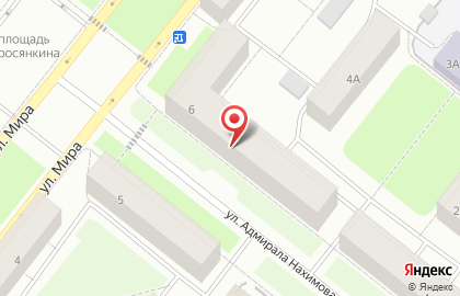 Пироговая кафе-пекарня на улице Адмирала Нахимова на карте