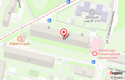 Мебельное ателье Divanoff на улице Гвардейцев на карте