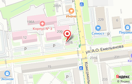 Аптека, ИП Литвин В.Н. на Комсомольской на карте