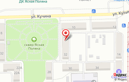 Магазин бытовой химии на улице Кучина на карте
