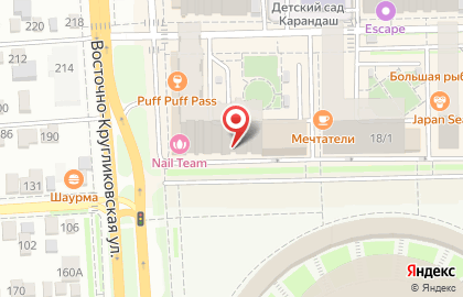 Проктно-сервисная компания Мега-Прокат23 на Восточно-Кругликовской улице на карте