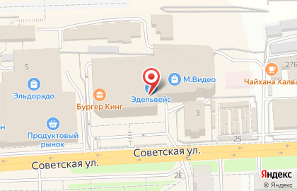 Магазин чулочно-носочных изделий Павлин на Советской улице на карте