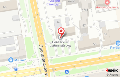 Советский районный суд г. Тамбова на карте