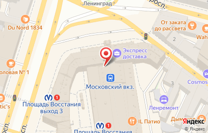 Московский Вокзал на карте
