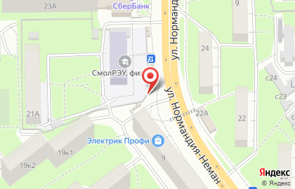 Киоск по продаже фруктов и овощей на улице Нормандия-Неман на карте