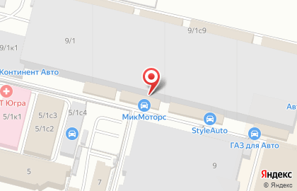 Автомагазин и СТО МикМоторс на улице Профсоюзов на карте