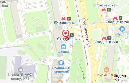Кафе быстрого питания Донер на Сходненской улице на карте