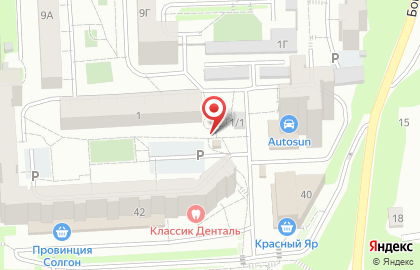 Продуктовый магазин на Пролетарской, 1/1 на карте