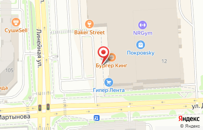 Служба доставки и продажи суши и роллов Суши-Маркет на улице Дмитрия Мартынова на карте