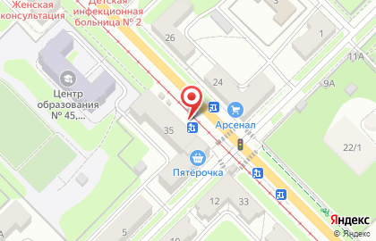 Киоск по продаже фруктов и овощей в Пролетарском районе на карте