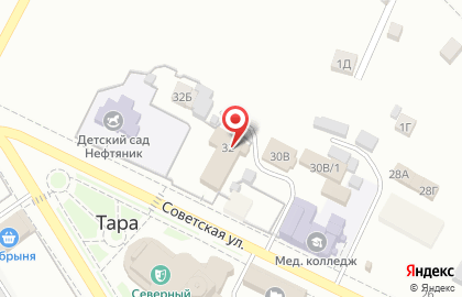 Тарский межрайонный следственный отдел СК РФ по Омской области на карте