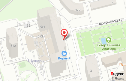 Супермаркет Магнит на Первомайской улице, 5 к 1 на карте
