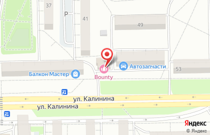 Продовольственный магазин Авеню на Калинина на карте