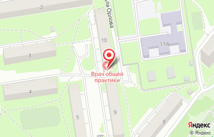 Городская больница №28 на улице Павла Орлова на карте