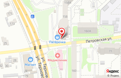 Супермаркет Пятёрочка в Первомайском районе на карте