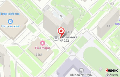 Библиотека №223 на Новопеределкино на карте