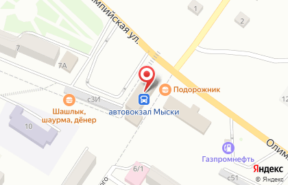 Кафе Подорожник на Олимпийской улице на карте