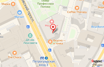Радуга на Петроградской на карте