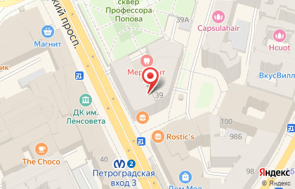 Озерки на Петроградской на карте