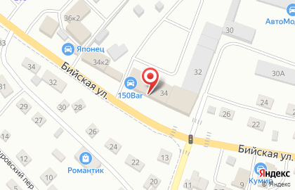 Магазин автозапчастей Автомир на Бийской улице на карте