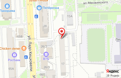 Магазин Чистюля на улице Менжинского на карте