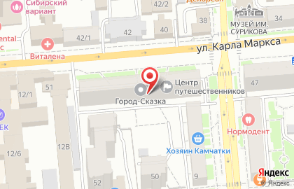 Магазин Эльсити в Красноярске на карте