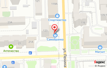 Продуктовый магазин Самобранка на улице Ленина на карте