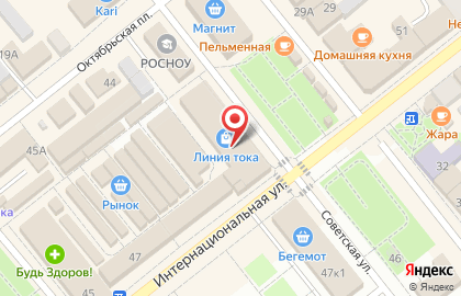Торговый центр Линия тока на карте