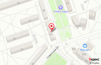 Сеть супермаркетов Радеж на Волжском проезде, 34 в Советской на карте