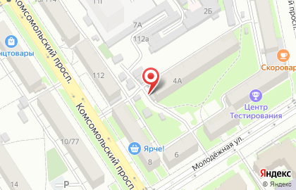 Тренажёрный зал PowerGym в Октябрьском районе на карте