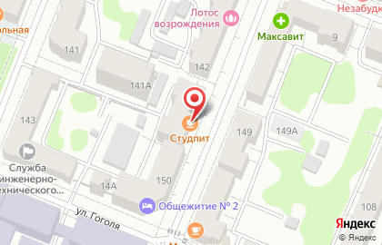 Столовая СтудПит на Советской улице на карте