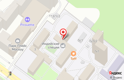 Авеню на Юго-Западной на карте