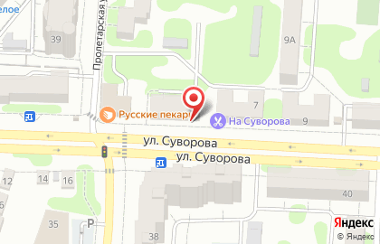 Продуктовый магазин Горино на улице Суворова на карте