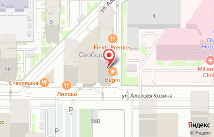 Begin cafe на карте