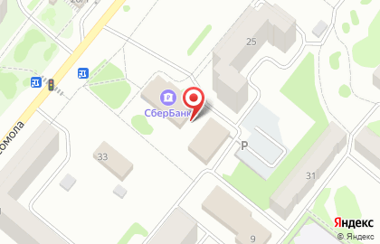 Восточно-Сибирский банк Сбербанка России на улице Ленинского Комсомола в Сосновоборске на карте