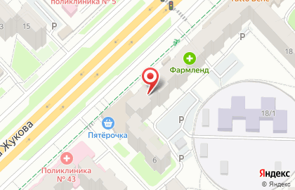 Магазин Мясной рай на улице Маршала Жукова на карте