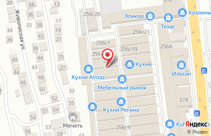 Магазин мебели Графские кухни в Советском районе на карте