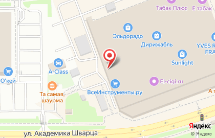 Торговый город Дирижабль на улице Академика Шварца на карте