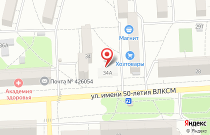 Продуктовый магазин Берёзка в Ижевске на карте