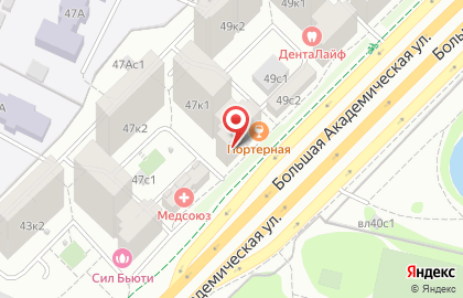 Барбершоп Лезвие на Большой Академической улице на карте