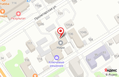 Лайнер на Пролетарской улице на карте