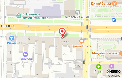 Рязанский государственный медицинский университет им. академика И.П. Павлова в Рязани на карте
