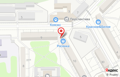Продуктовый магазин Росинка в 12-м микрорайоне на карте